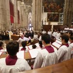 Dettagli della cappella Musicale durante un'esibizione musicale in Cattedrale