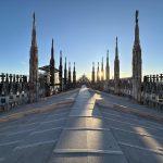 Vista dello Skyline meneghino dalla terrazza principale della Cattedrale del Duomo di Milano