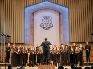the University of Sheffield Chamber Choir during a performance