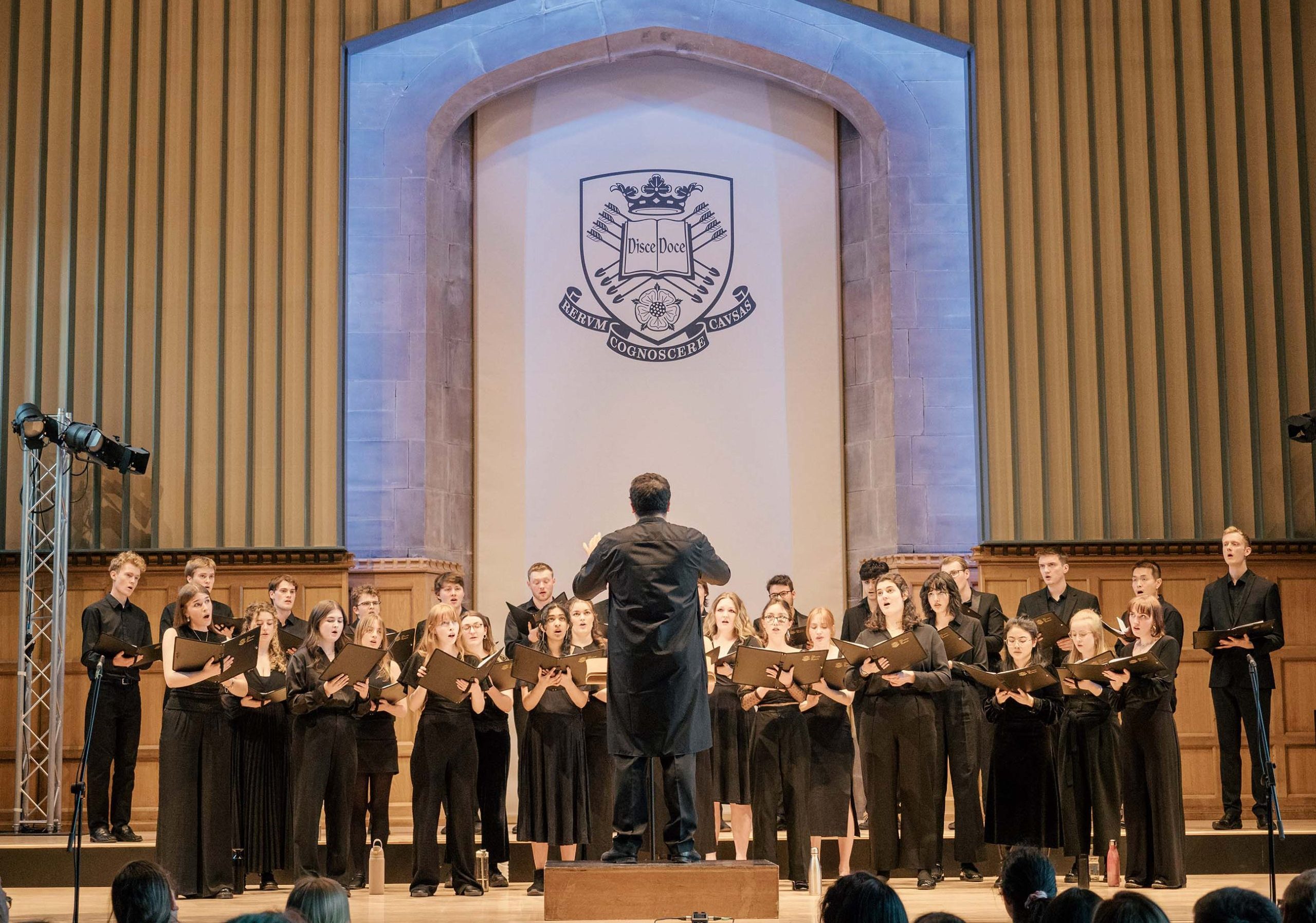the University of Sheffield Chamber Choir during a performance