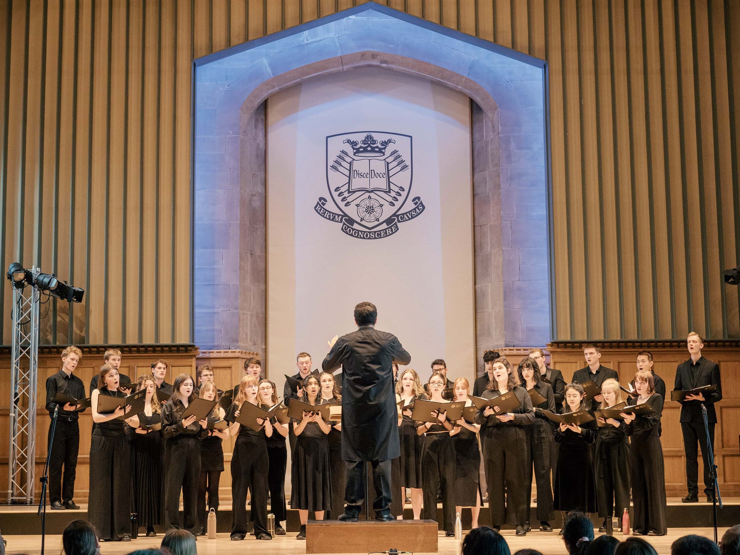 the University of Sheffield Chamber Choir during a performance