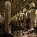 Veduta aerea concerto di Natale in Duomo