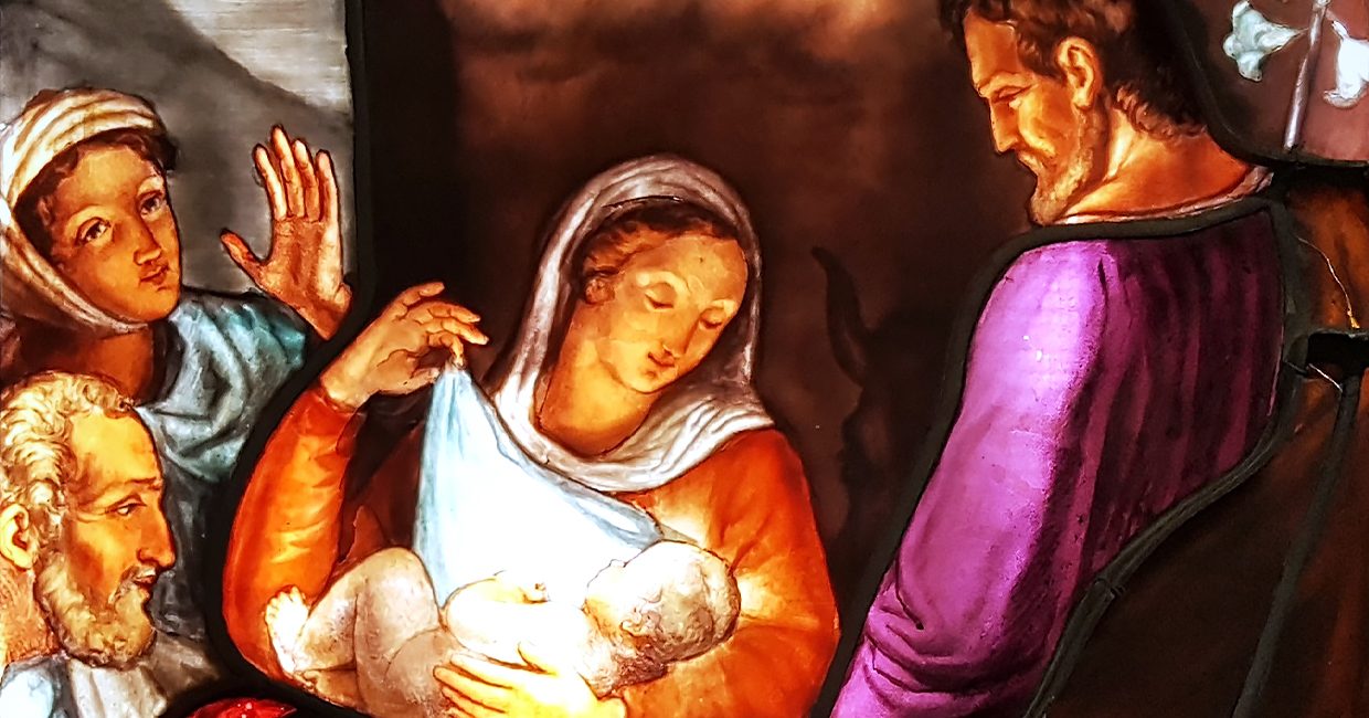 Dettaglio Vergine Maria e bambino, scena tratta da Natività, di Giovan Battista Bertini (1799-1849) , Duomo di Milano