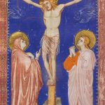 Miniatura raffigurante la scena della Crocifissione di Gesù