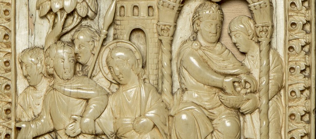 Dittico della Passione, Museo del Duomo di Milano - Dettaglio raffigurante Ponzio Pilato mentre si lava le mani