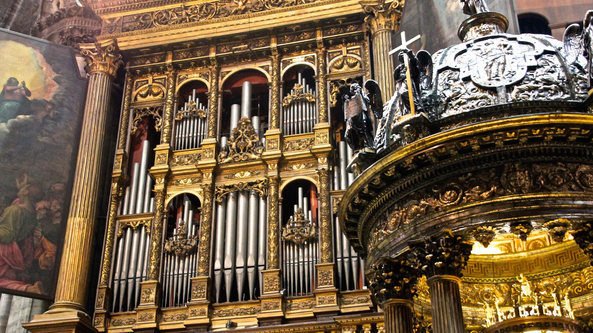 Il grande organo del Duomo, veduta laterale